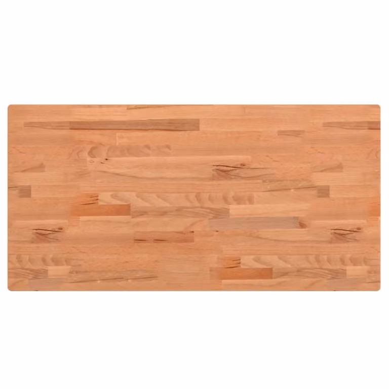 Berkfield Home Solid Wood Beech Bathroom Countertop, Brown, W: 80 cm, D: 40 cm, H: 1.5 cm