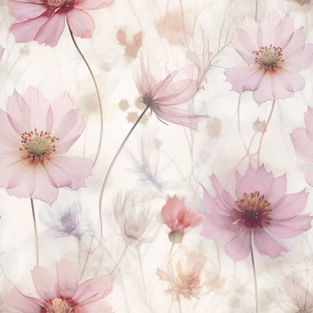 Muriva Lissa Flowers Pink Floral Botanical Wallpaper Roll