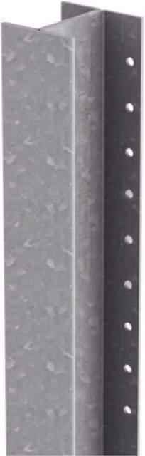 Durapost Pack of 2 Classic Galvanised Steel U-Profile Metal Fence Posts, Silver, Length: 3.0 m, Width: 4.8 cm