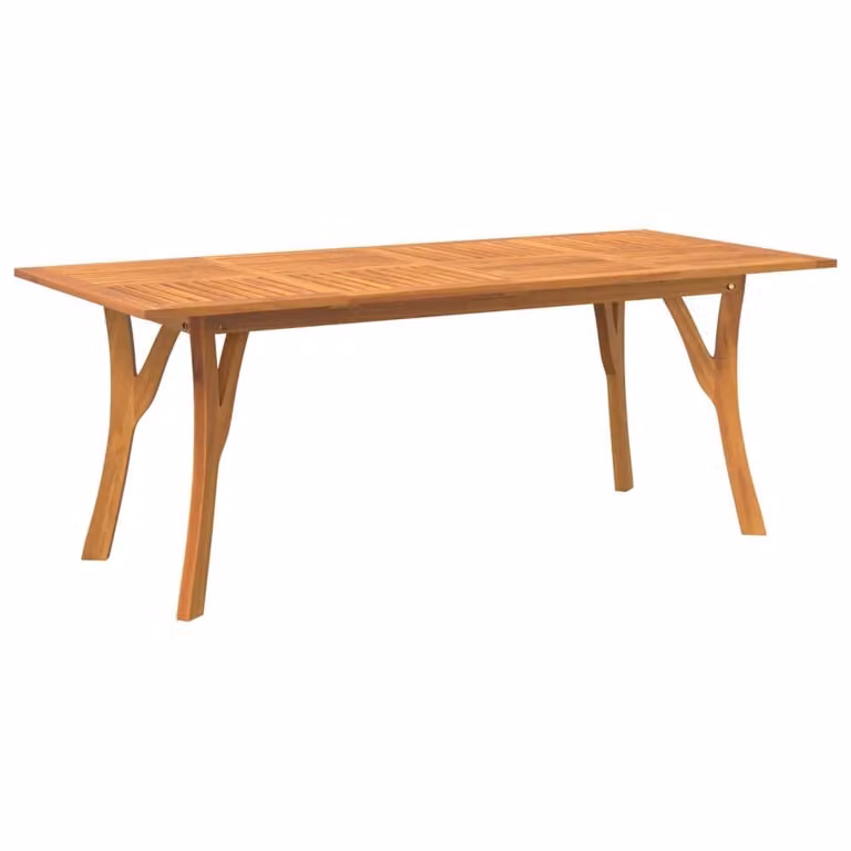 Berkfield Home Extendable Rectangular Garden Table in Brown Oiled Acacia Wood W/D/H: 200 x 90 x 75 cm