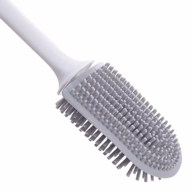 Kelvenix White Freestanding Plastic Toilet Brush and Holder – 1