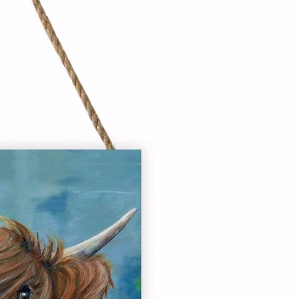 Julia Pankhurst Blue Floral and Animal Wooden Hanging Wall Plaque – 2