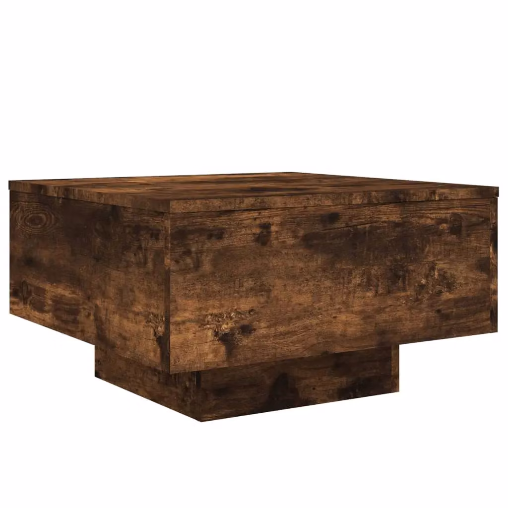 Berkfield Home Smoked Oak Coffee Table in Brown, W/D/H: 55 x 55 x 31 cm – 2