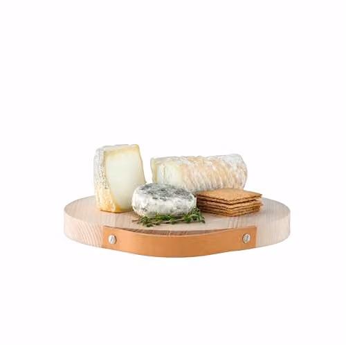 LSA International Ash and Leather Handle Utility Board, Diameter: 25 cm