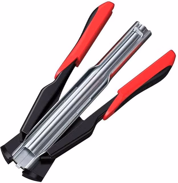 NESTLUNE Hog Ring Pliers in Red with 400 Rings for Cage Mesh and DIY Decor