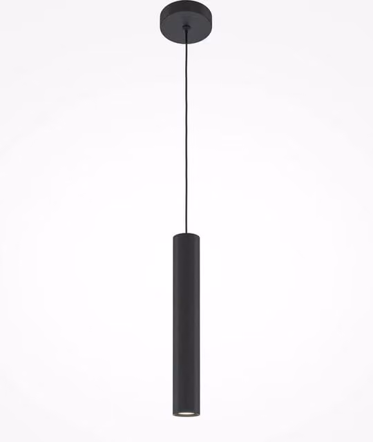 Netlighting Pro Focus Slim Pendant Ceiling Light in Black with Height-Adjustable Metal Cylinder Design and GU10 Socket – 1