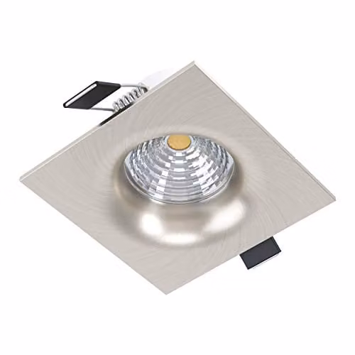 Loops Square LED Recessed Downlight in Silver Aluminium, 6W