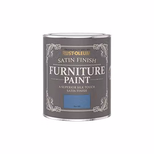 Rust-Oleum Blue Satin Furniture and Skirting Board Paint, 750ml – 2