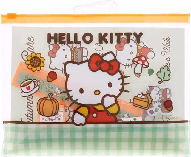 Hello Kitty Multicolour Plastic Zip Pouch Stationery Set