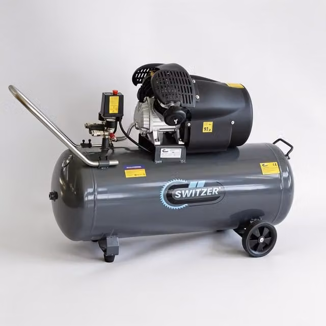 SwitZer 3HP Twin 100L Air Compressor SZ-AC-007 Grey