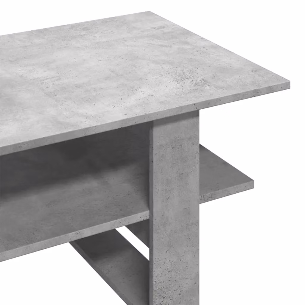 Berkfield Home Modern Rectangular Coffee Table in Concrete Grey, W/D/H: 102 x 55 x 42 cm – 3