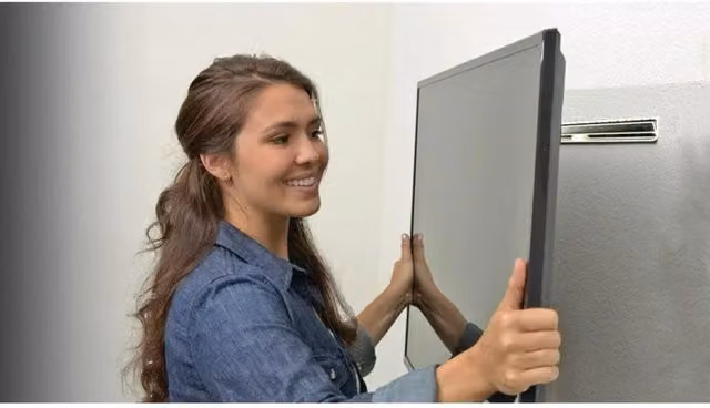 Hangman Matt Black Aluminium No-Stud TV Wall Mount for 26 to 55 inch TVs