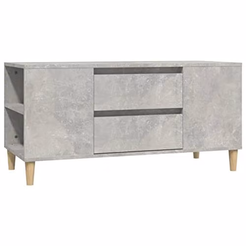 vidaXL Revera Modern TV Cabinet in Grey MDF, W/D/H: 102 x 44.5 x 50 cm – 2