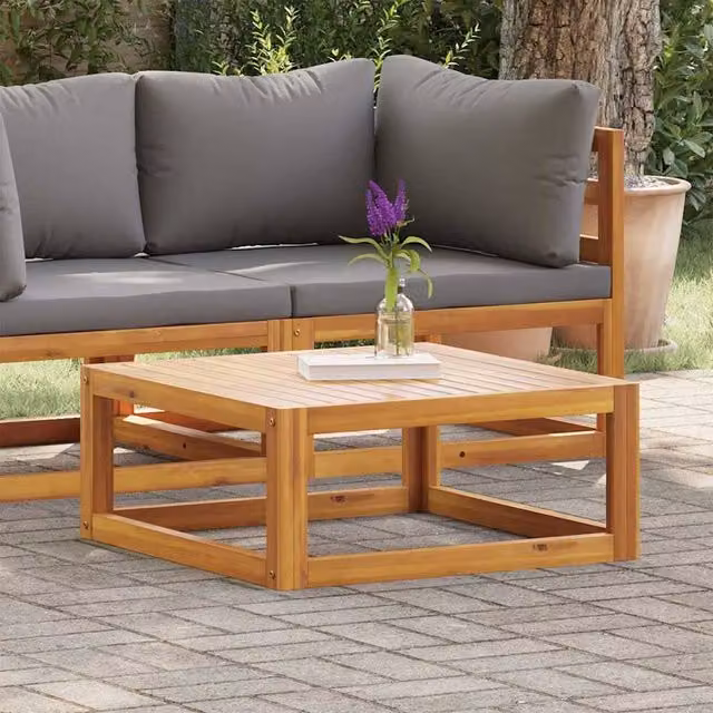 Berkfield Home Beautiful Square Coffee Table in Brown Solid Oiled Acacia Wood W/D/H: 68 x 68 x 29 cm