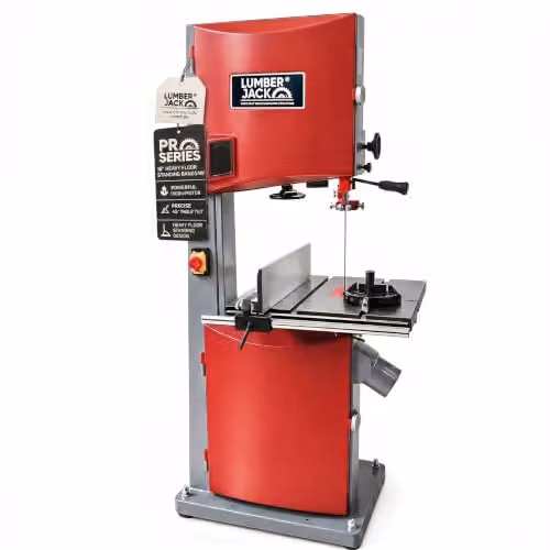 Lumberjack 16 inch Professional Floorstanding Bandsaw with Wheel Kit in Red – 8