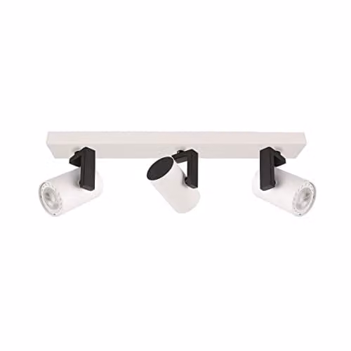 Netlighting Mola Modern 3 Light Ceiling Spotlight Bar in White with GU10 Floodlights – 1