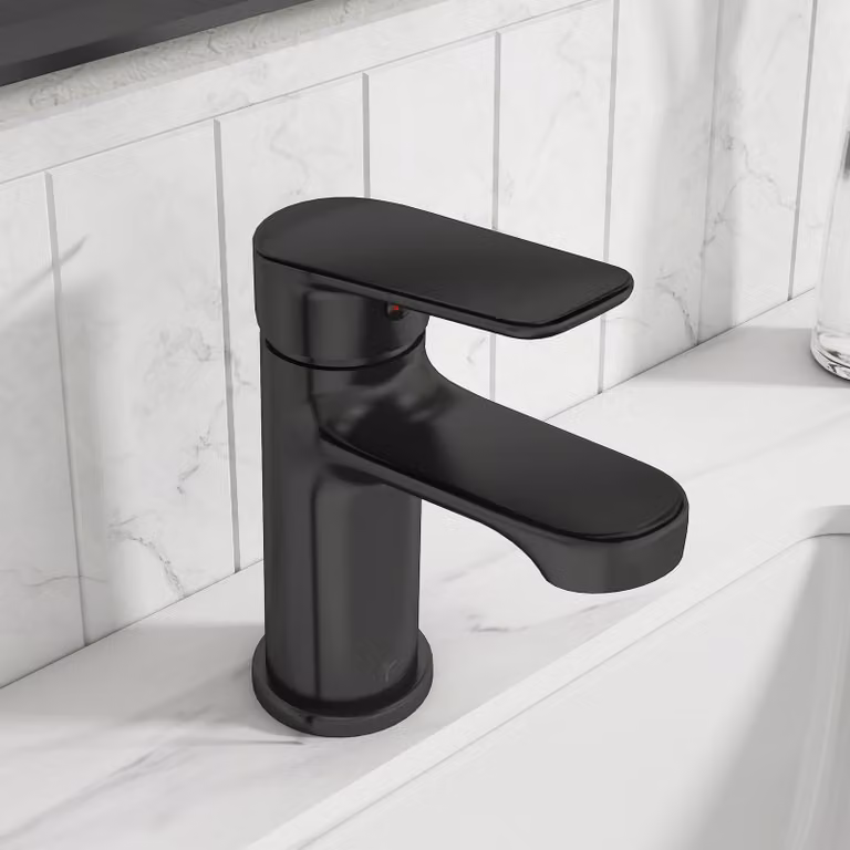 Royal Bathrooms Luxe Mono Basin Mixer Tap, Single Lever, Matt Black