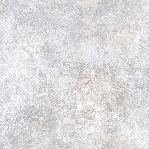 Galerie G56221 Steampunk Abstract Wallpaper, Silver/Grey, Roll (W: 53 cm, L: 10 m)