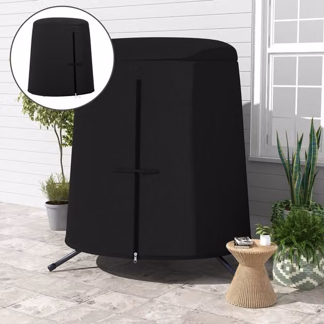 Outsunny Black Water-Repellent Hanging Egg Chair Cover