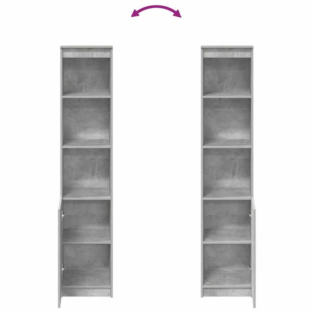 Berkfield Home Modern Highboard in Concrete Grey, W/D/H: 37.5 x 35 x 180 cm – 2