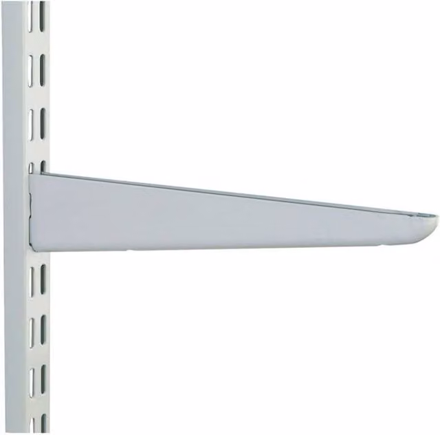 Prosolve Twin Slot Shelving Brackets, White, Pack of 10, 22 cm – 2
