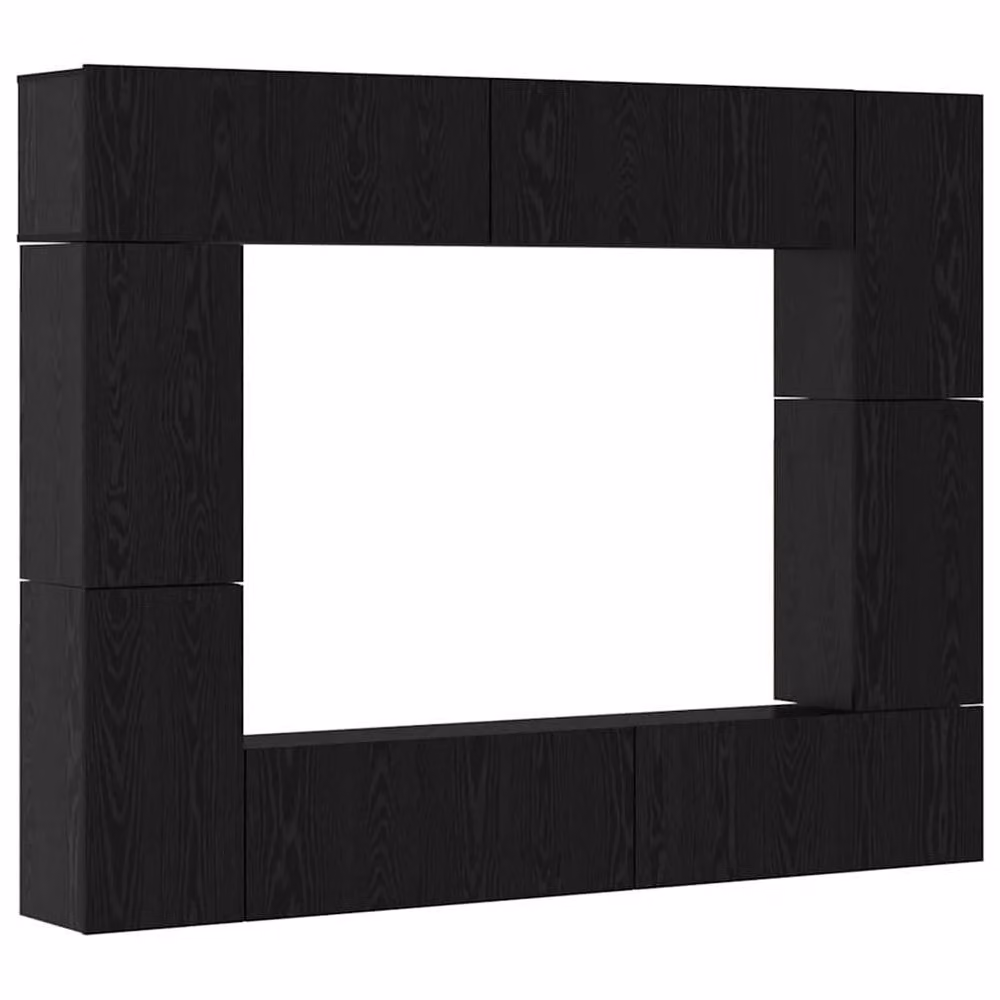 Berkfield Home Modern Wall Mounted TV Cabinet in Black Oak, W/D/H: 80 x 30 x 30.5 cm – 3
