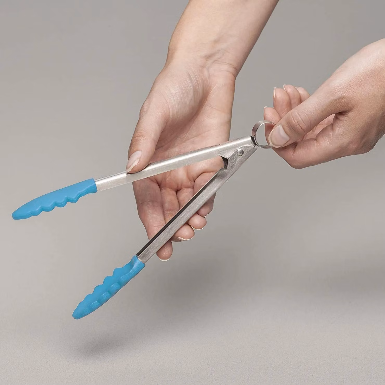 Zeal Silicone and Stainless Steel Mini Cooking Tongs, Blue, 20 cm – 4