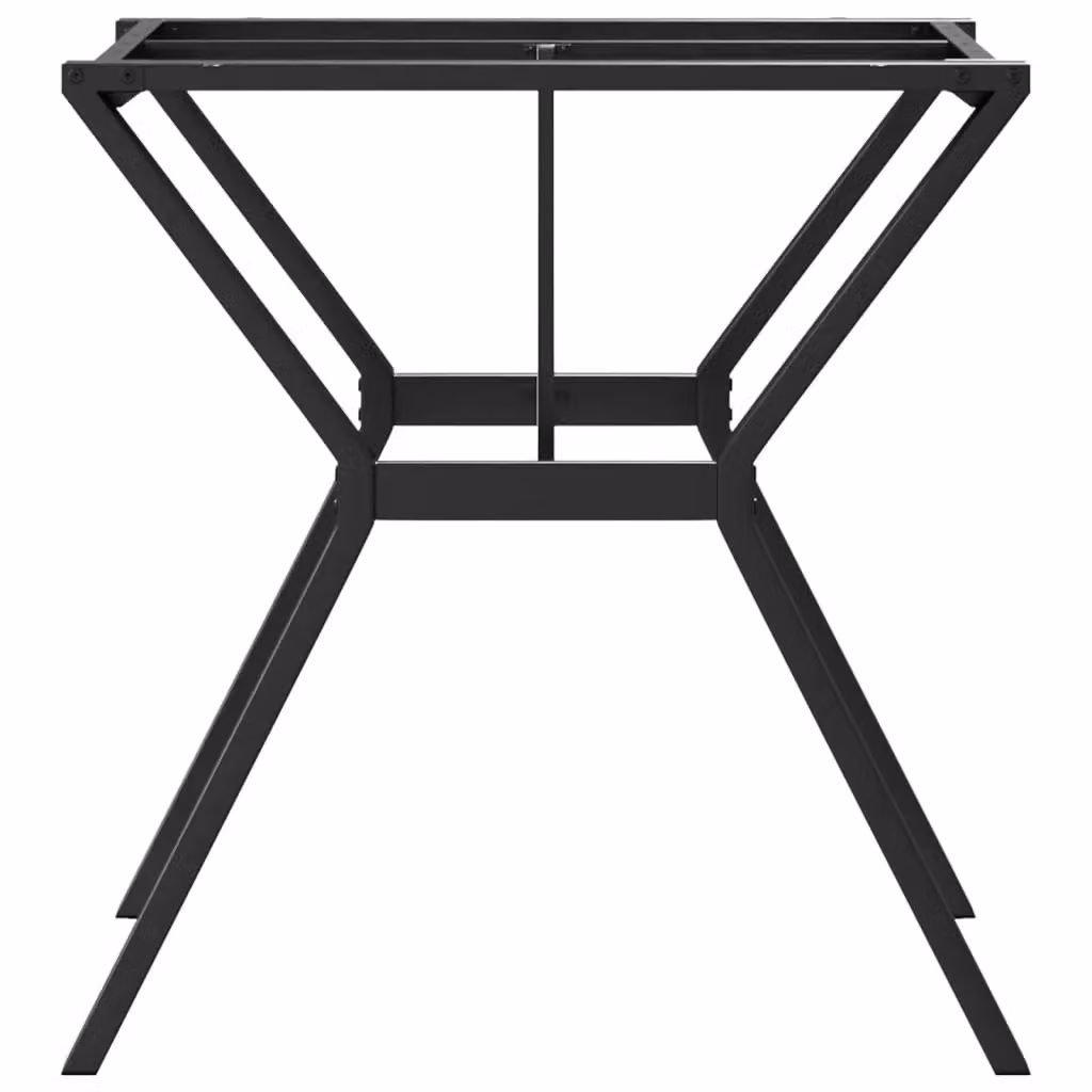 Berkfield Home Y-Frame Dining Table Legs in Black Steel, W/D/H: 70 x 70 x 73 cm – 3