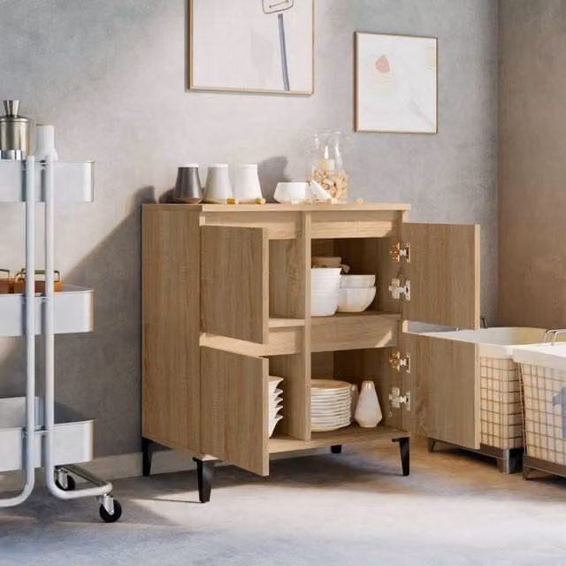 Berkfield Home Sonoma Oak Sideboard in Light Brown, W/D/H: 60 x 35 x 70 cm – 1