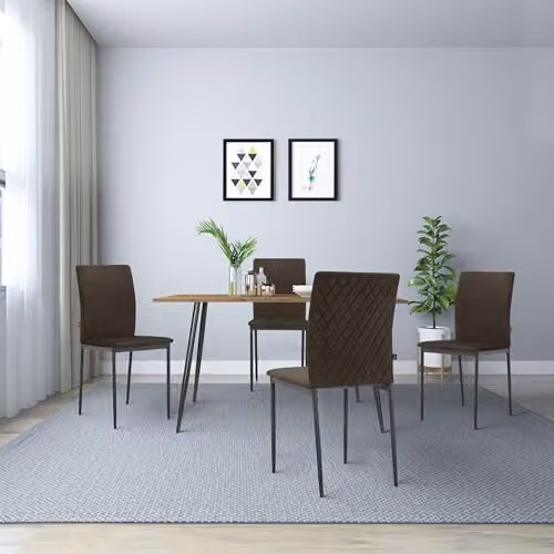 Dorel Home Furnishings Retro Velvet Dining Chairs, 2 Pack, W: 44 cm, D: 51 cm, H: 88 cm – 2