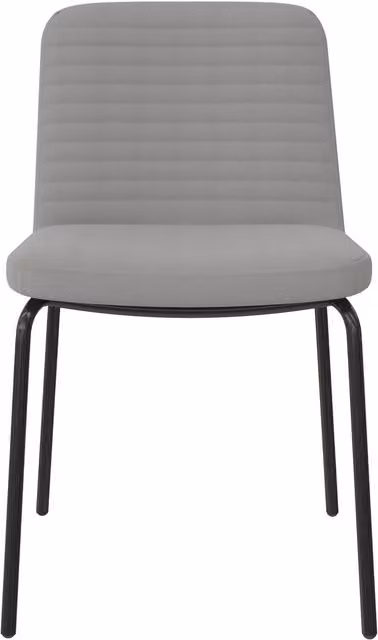 Corey Mid-Century Dining Chairs in Grey Faux Leather, 2 Pack