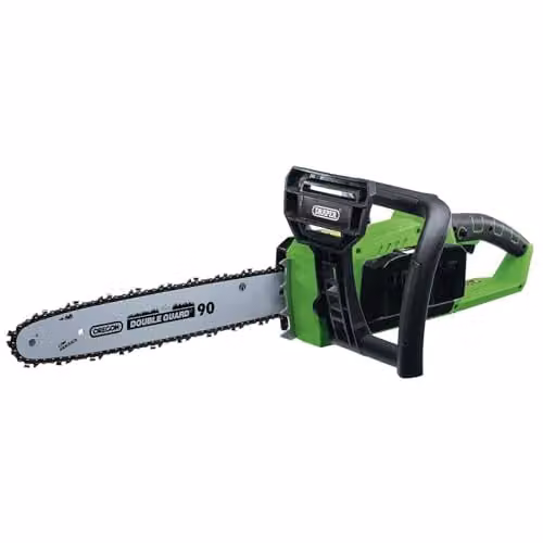Draper D20 40V Rechargeable Battery Chainsaw in Green and Black