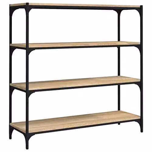 vidaXL Industrial Book Cabinet in Brown Sonoma Oak, W/D/H: 100 x 33 x 100 cm