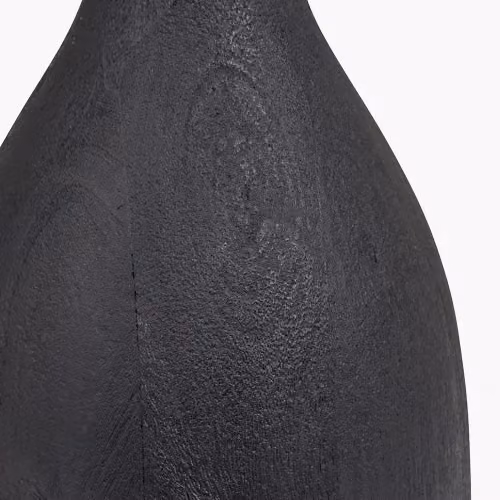 Ruma Mango Wood Curved Table Lamp Base with Black Linen Drum Shade – 2
