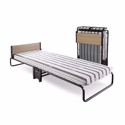 JAY-BE Revolution Single Folding Bed with Rebound Spring Mattress, Black, W/D/H: 90 x 190 x 26 cm