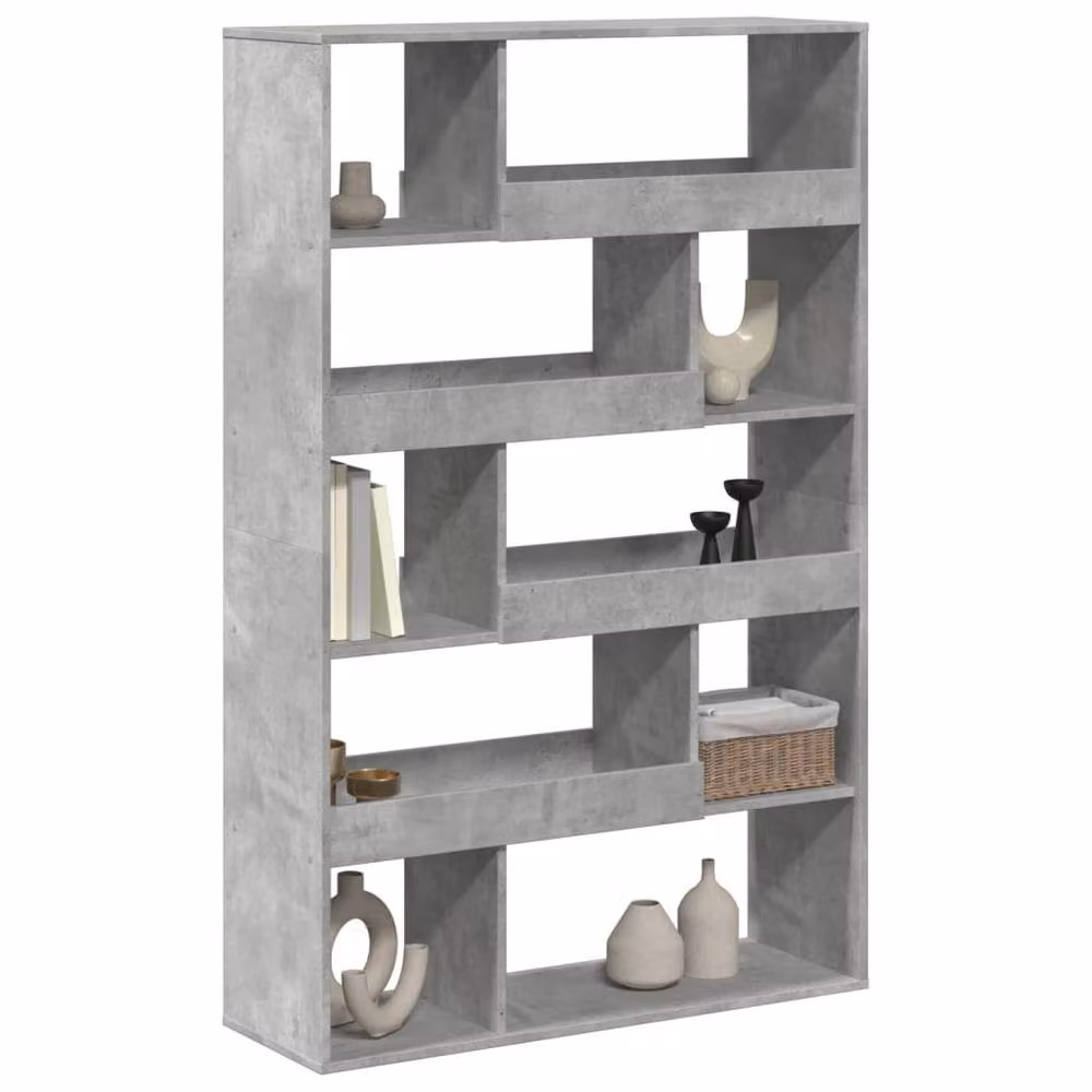 Berkfield Home Room Divider in Concrete Grey, W/D/H: 100 x 33 x 156.5 cm – 3