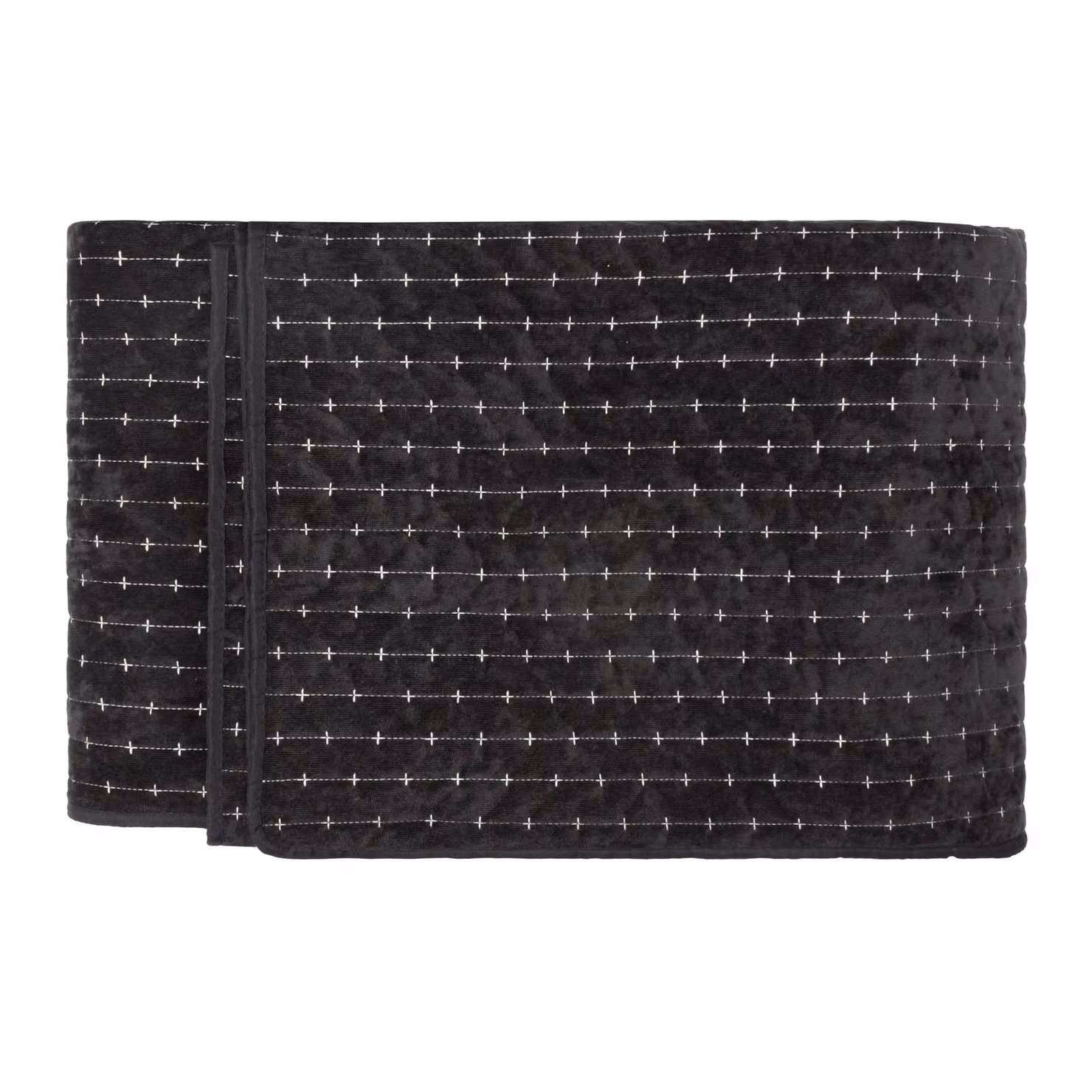 Paoletti Henley Quilted Striped Cotton Blend Bedspread in Black – 2