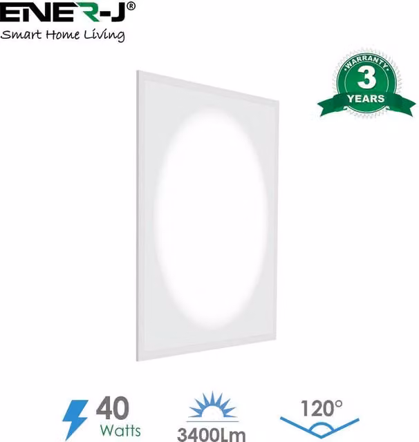 ENER-J Moon Light LED Backlit Panel Light, Pack of 2, White, 6000K, W/D/H: 60 x 60 x 60 cm – 1