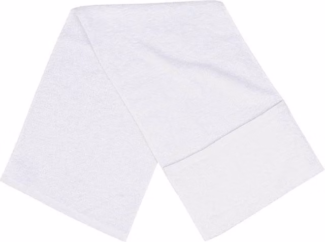 Towel City Pocket Gym Towel in White Cotton