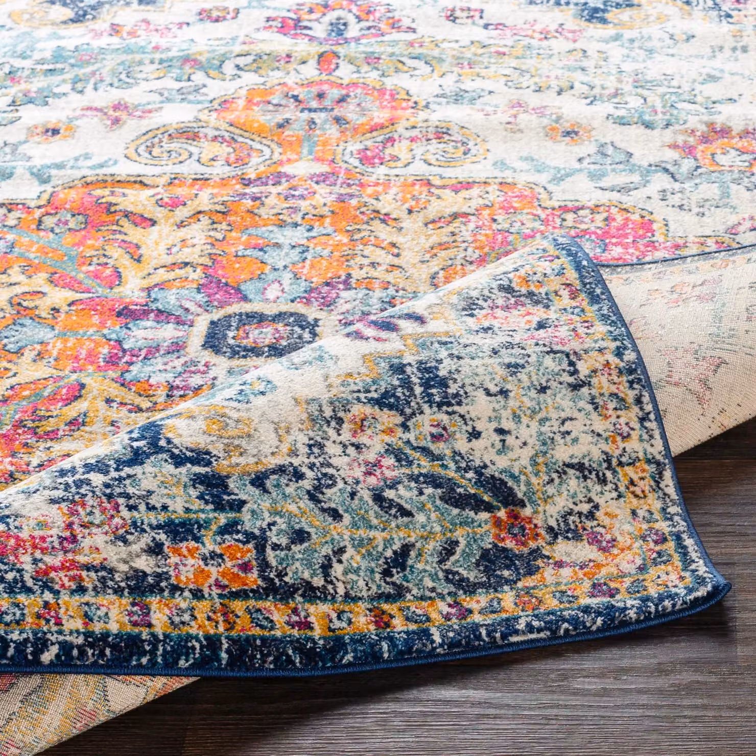 Livabliss Harput Vintage Boho Living Room Rug in Burnt Orange, W: 120 cm, L: 180 cm – 3