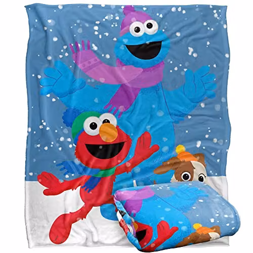 LOGOVISION White and Multicolour Fluffy Fleece Blanket for Children, W/D/H: 152 x 127 x 1 cm – 1