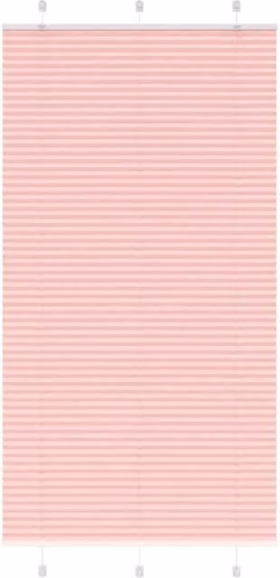 Berkfield Home Pink Single Pleat Polyester Fabric Blind, W: 110 cm, H: 200 cm