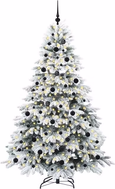 Berkfield Home Beautiful Artificial Green Christmas Tree with 300 Warm White LEDs, Height: 210 cm – 1
