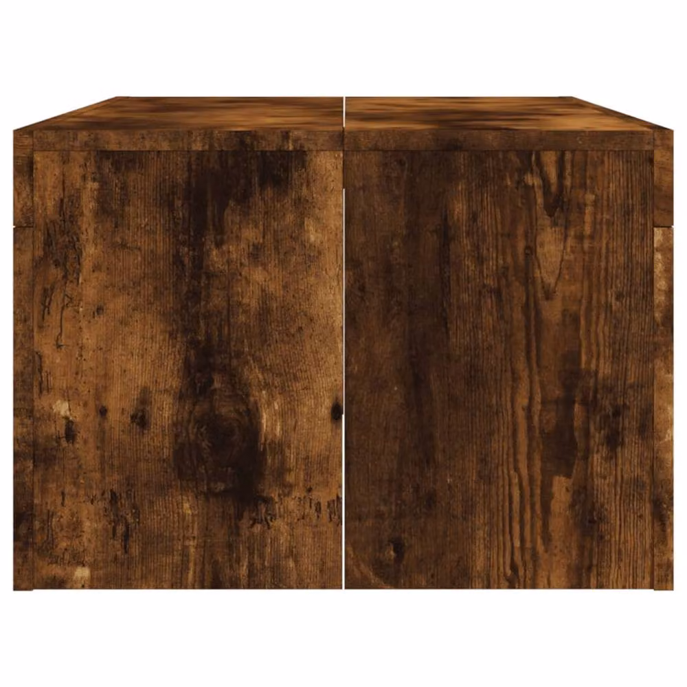 Berkfield Home Smoked Oak Coffee Table in Brown, W/D/H: 102 x 50 x 36 cm – 3