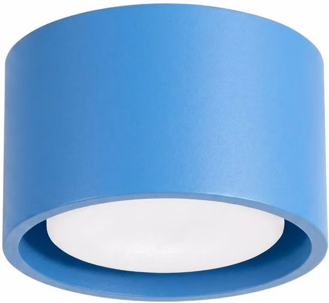 Sollux Lighting minimalist round ceiling lamp in light blue, W/D/H: 6 x 10 x 10 cm