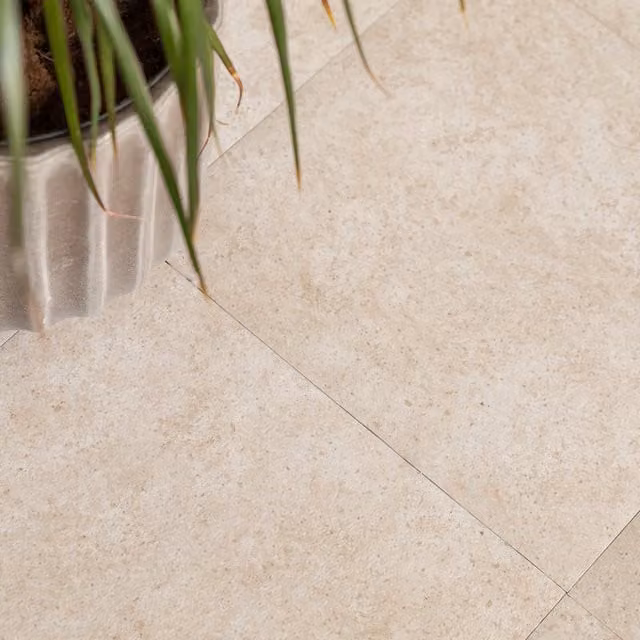 d-c-fix Self-adhesive Vinyl Floor Tiles in Beige Marbled Travertine Stone Look