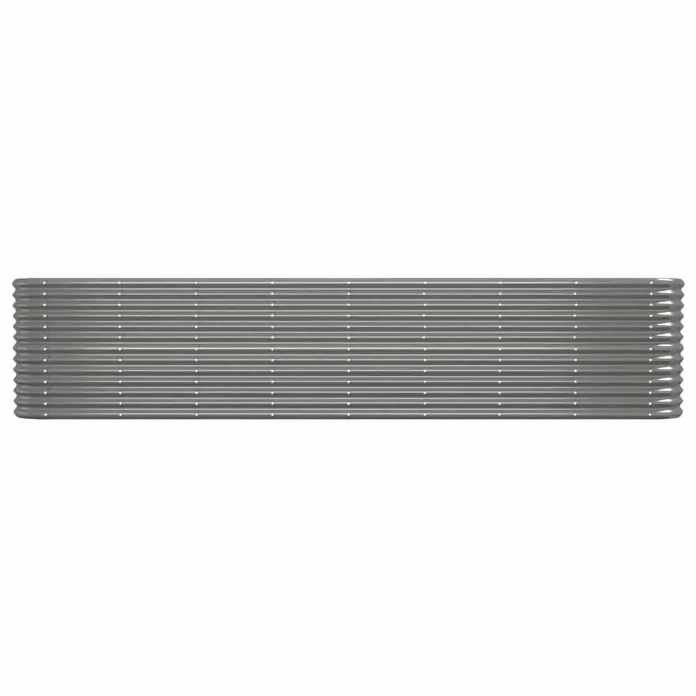 Berkfield Home Garden Grey Powder-coated Steel Raised Bed W/D/H: 332 x 40 x 68 cm – 3