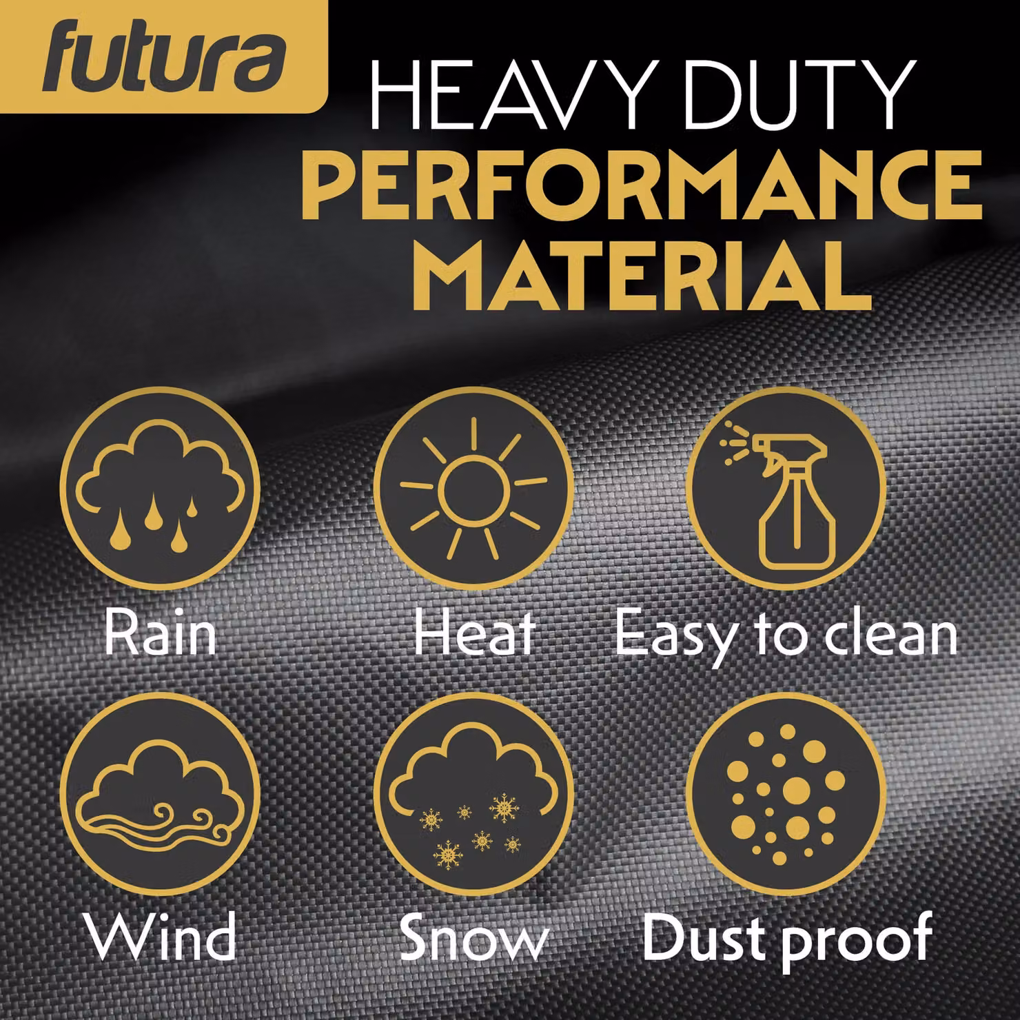 Futura Waterproof L Shaped Garden Furniture Cover in Black, 420D Oxford Fabric, W/D/H: 222 x 286 x 80 cm – 8
