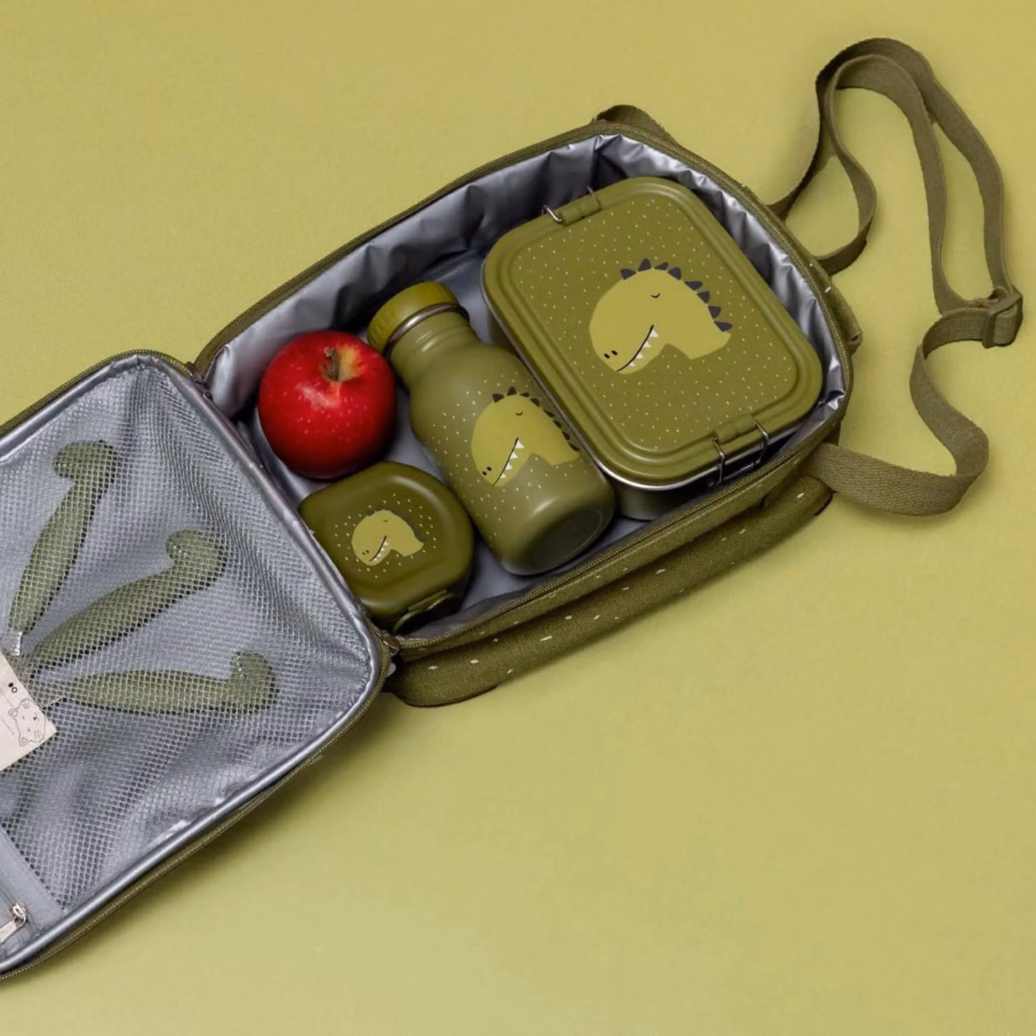 Trixie Mr. Dino Insulated Lunch Bag in Green – 3