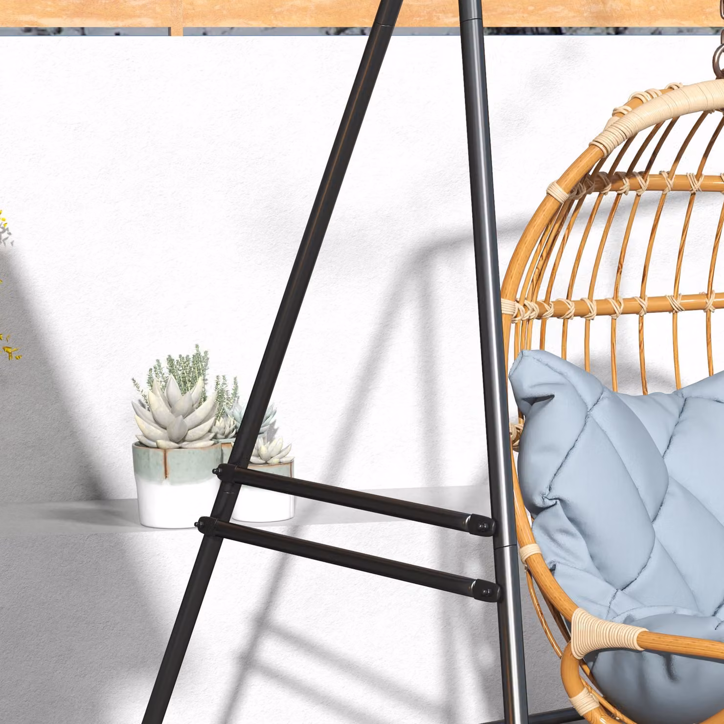 Outsunny Heavy Duty Metal Hammock Chair Stand in Black – 7